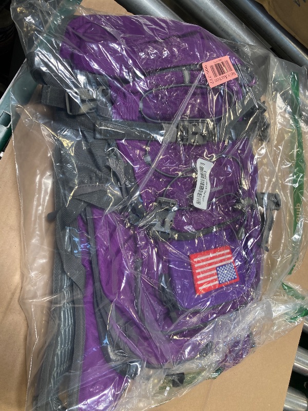 Photo 1 of Maelstrom Hydration Hiking Backpack with 2L/3L Water Bladder, High Flow Bite Valve Camping Daypack Lightweight (5.Purple, 2L Bladder)