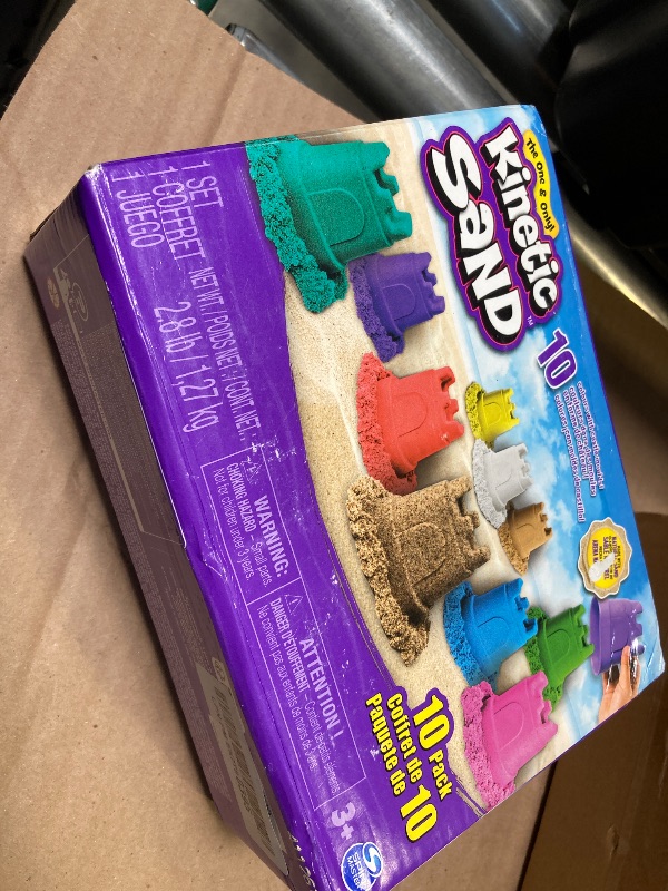 Photo 1 of Kinetic Sand, Castle Containers 10-Color Pack of Play Sand for Party Favors, Goodie Bags, Sensory Toys for Kids & Classroom, Back to School Teacher Must Haves