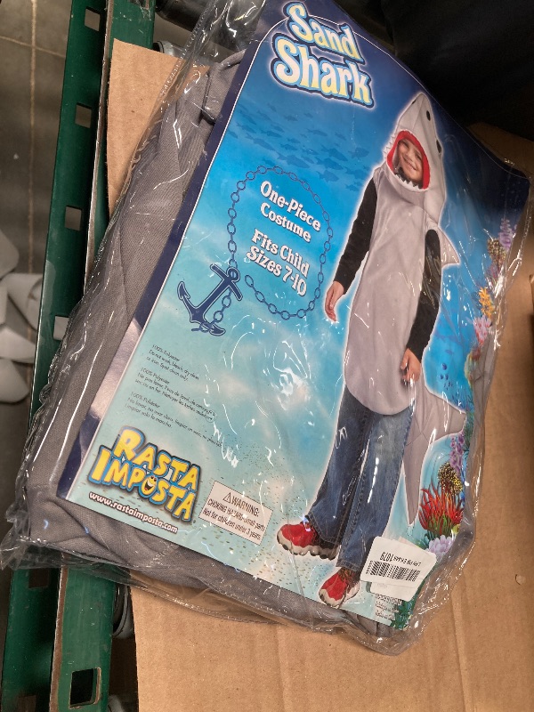Photo 1 of size 7/10--Rasta Imposta Sand Shark Child Toddler Costume Sea Creature Animal Dress Up, Unisex Boys and Girls, Gray