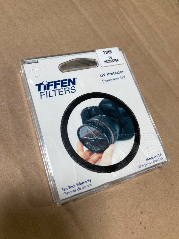 Photo 1 of Tiffen 72UVP Slim 72mm UV Protection Filter for Camera Lens, Clear Optical Glass, Impact Resistant