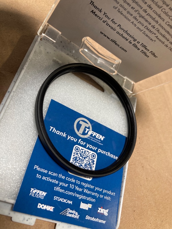 Photo 1 of Tiffen 72UVP Slim 72mm UV Protection Filter for Camera Lens, Clear Optical Glass, Impact Resistant