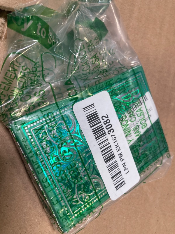 Photo 1 of Bicycle Jacquard Premium Playing Cards, Silver and Emerald Green, 1 Deck