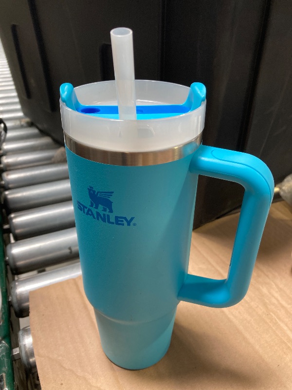 Photo 1 of STANLEY Quencher H2.0 Tumbler with Handle and Straw 30 oz | Flowstate 3-Position Lid | Cup Holder Compatible for Travel | Insulated Stainless Steel Cup | BPA-Free | Azure