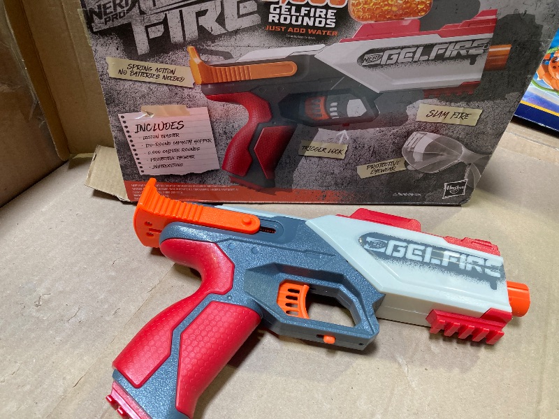 Photo 1 of Nerf Pro Gelfire Legion Spring Action Blaster, 5000 Rounds, 130 Hopper, Protective Eyewear, Slam Fire, Ages 14 & Up
