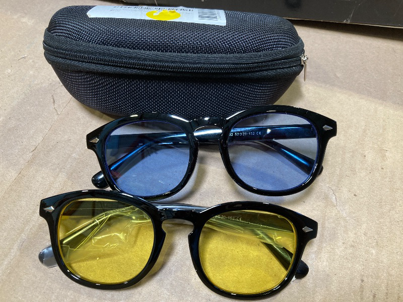 Photo 1 of vintage fashion yellow blue sunglasses  
