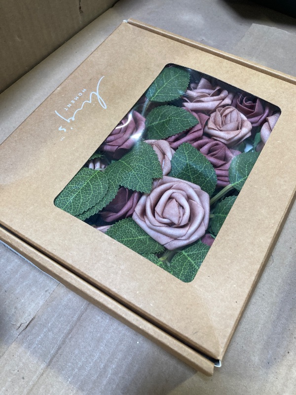 Photo 1 of Ling's moment Artificial Wedding Flowers 1.5" Rose Buds and 2" Petite Roses 25pcs Dusty Rose & Mauve w/Stem for DIY Wedding Boutonniere Wrist Corsages Bouquets Centerpieces Arrangements