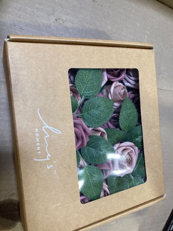 Photo 1 of Ling's moment Artificial Wedding Flowers 1.5" Rose Buds and 2" Petite Roses 25pcs Dusty Rose & Mauve w/Stem for DIY Wedding Boutonniere Wrist Corsages Bouquets Centerpieces Arrangements