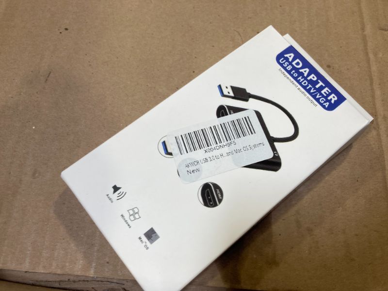 Photo 1 of AKWOR USB 3.0 to HDMI VGA Adapter, USB to HDMI USB to VGA Adapter for 2 Monitors, 1920 * 1080P@60HZ Full HD Display Video Converter Comaptible with Windows 7/8/10/11 and Mac OS Systems