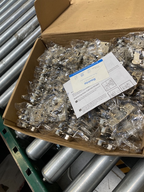 Photo 1 of Ravinte 60 Pack 30 Pairs 1-1/4 inch Overlay Soft Close Hinges for Kitchen Cabinet Hinges Satin Nickel Hidden Hinges Stainless Steel Concealed Hinge self Closing