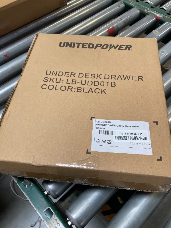 Photo 1 of UNITEDPOWER Under Desk Drawer Storage, Pull-Out Office Hidden Counter Drawer, Metal Sliding Organizer Mount Below Table, Optional Bracket Height, Black