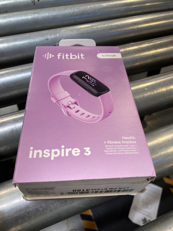 Photo 1 of SEAL--Fitbit Inspire 3 Health &-Fitness-Tracker with Stress Management, Workout Intensity, Sleep Tracking, 24/7 Heart Rate and more, Lilac Bliss/Black, One Size (S & L Bands Included)
