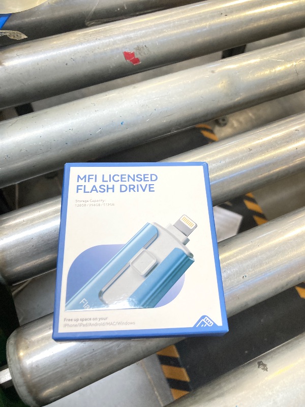 Photo 1 of MFi Certified 256GB Flash Drive for iPhone iPad, Photo Stick for External Memory Storage, Easily Back Up and Save Photos Videos, USB Memory Stick Thumb Drive for iPhone/iPad/Android/PC (Blue, 256GB)