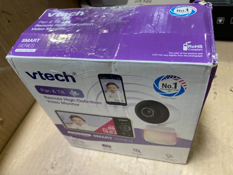 Photo 1 of VTech Smart WiFi Baby Monitor, 2K CMOS Sensor Camera, 5.5-inch HD IPS Screen, Clear Infrared Night Vision, Pan-Tilt, 24x Zoom, 2-Way Talk, Multi-Color Night Light, Soothing, Free App: Smart HD Plus