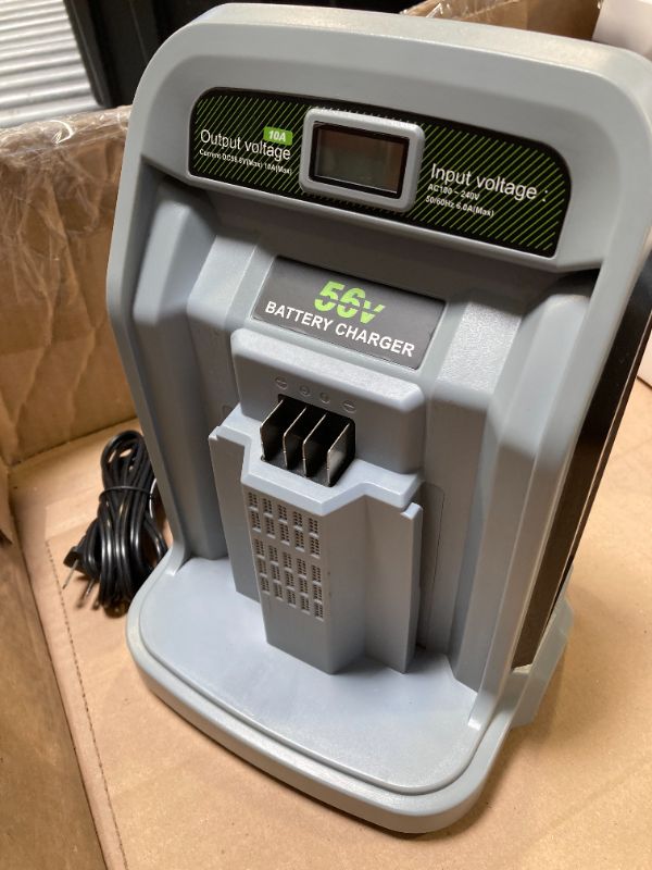 Photo 1 of ?10A FAST CHARGER? Replacement for EGO CH5500 56V Battery Charger CH2800D/CH7000/CH2100/CH3200/CH8000, Compatible with EGO 56-Volt Power+ Lithium-ion Battery BA2800/BA4200/BA1400/BA2240/BA1120/BA4480T
