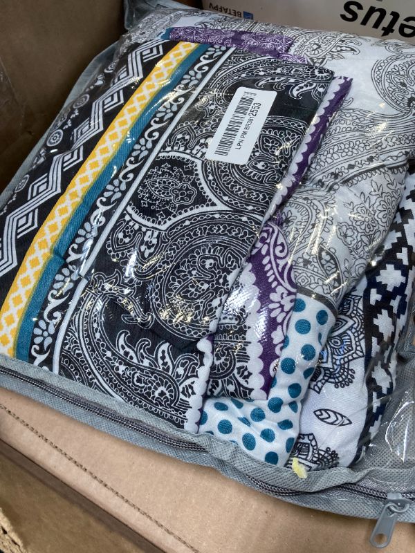 Photo 1 of Boho Sheet Set King Size Purple Bohemian Striped 4 Piece Bed Sheets 14'' Deep Pocket Indian Tribal Mandala Floral Retro Bedding Sheets(1 Flat Sheet, 1 Fitted Sheet, 2 Pillowcases)