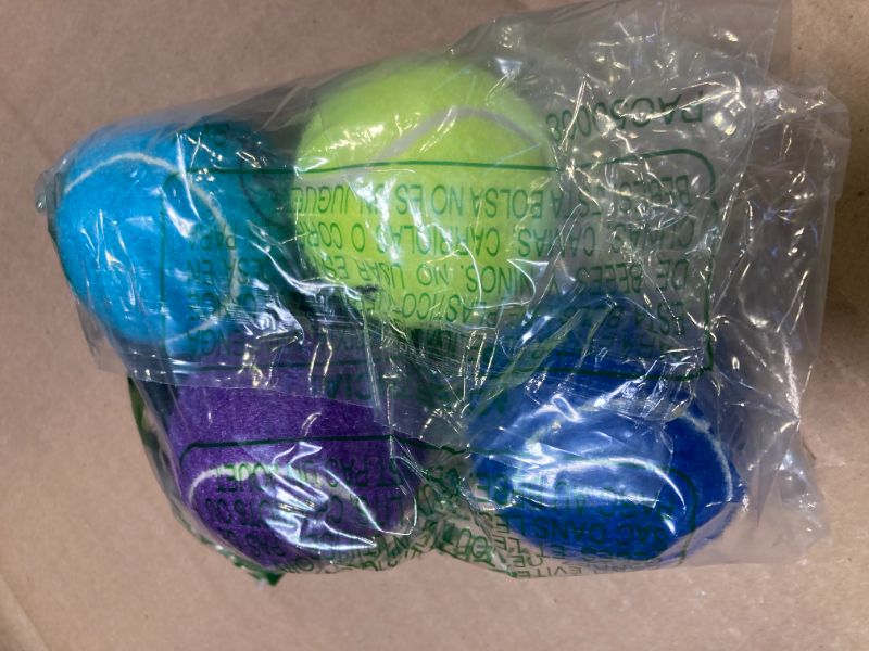 Photo 1 of Magicorange Dog Tennis Balls, Tennis Balls for Dogs,Pet Ball Come with Mesh Bag for Easy Transport, Colorful Easy Catching Pet Dog Balls(Multi-Color, 4 Pack)