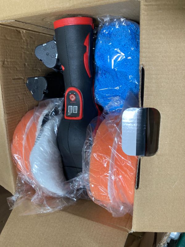 Photo 1 of RVGIVE Cordless Car Buffer Polisher with 2 PCS 12V Lithium Rechargeable Battery, 8 Speed Variable, 2800-5500RPM Brushless Polisher Suitable for Car Boat Polishing, Detailing, Waxing, Scratch Removal