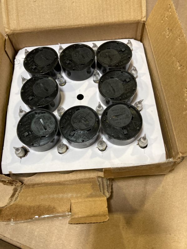Photo 1 of MINXIN Battery Operated Tea Lights Candles:   Realistic and Bright Flickering Holiday Gift Flameless Candles LED Electric Tea Candles for Seasonal & Festival Party Home Decoration Black