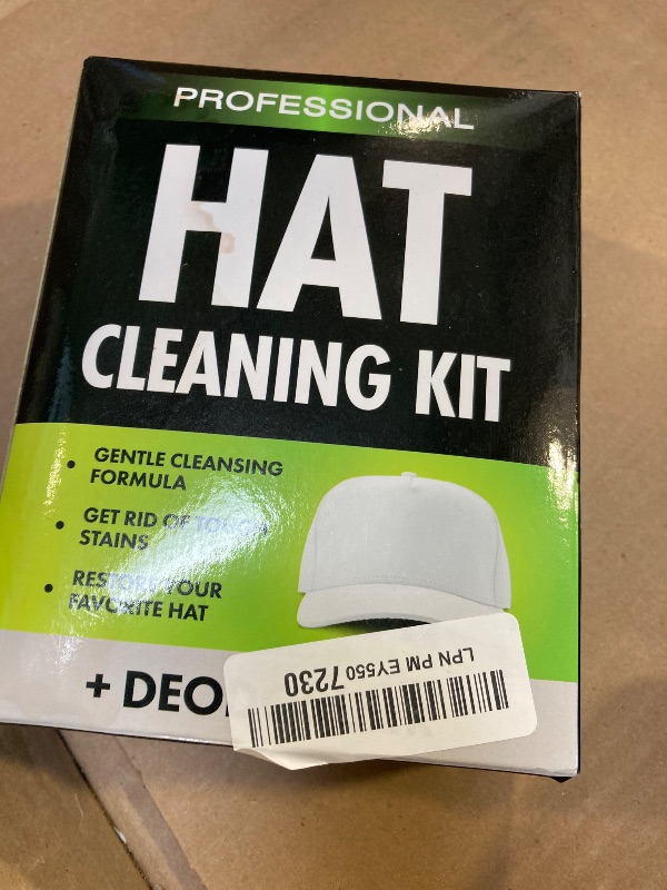 Photo 1 of 4-in-1 Professional Hat Cleaning Kit - Removes Dirt and Stains, Gentle Hat Cleaner for Baseball Caps, Fitted Cowboy, & Felt Hats, Complete Hat Cleaner with Hat Deodorizer, Brush & Microfiber Cloth