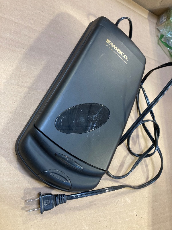 Photo 1 of Ambico VHS Video Cassette Rewinder 2-Way Auto Stop/Eject System VHS Tape Rewinder UL Listed Tape Rewinder 5H23 (Ambico VHS Cassette Rewinder Power SOurce:AC 120V/60Hz, Max Power:12W)