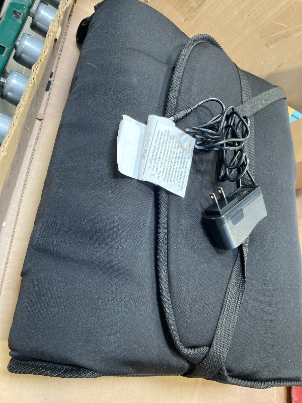 Photo 1 of COMFIER Vibration Massage Mat with Heat, App Control Movable Shiatsu Neck Massage Pillow, 4 Heating Pads & 10 Massage Nodes, Full Body Massage Pad