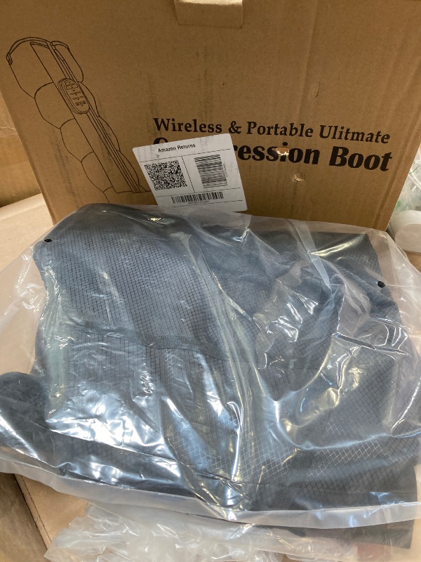Photo 1 of TGS Cordless Leg Massager for Circulation and Pain Relief Air Compression Boots with Rechargeable Battery Portable Full-Leg Massage for Circulation Recovery System with 4 intensities (Single Unit)