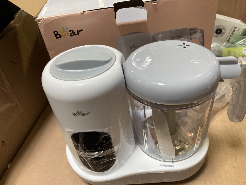 Photo 1 of BEAR 2024 Baby Food Maker | One Step Baby Food Processor Steamer Puree Blender | Auto Cooking & Grinding | Baby Food Puree Maker with Self Cleans | Touch Screen Control, White