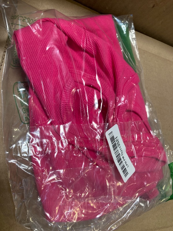 Photo 1 of S   Artfish Women's Sleeveless Shirt Ribbed Fitted Scoop Neck Basic Long Crop Tank Top Square Cotton Going Out Hot Pink, S