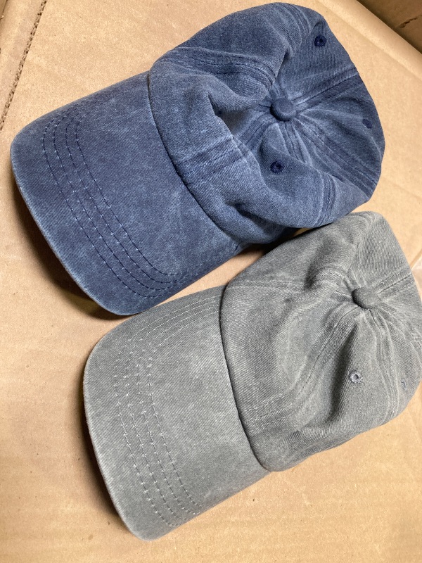 Photo 1 of INOGIH Toddlers Baseball Hat Boys, Kids Distressed-Washed Baseball Cap Cotton Hats for 2-8 Years