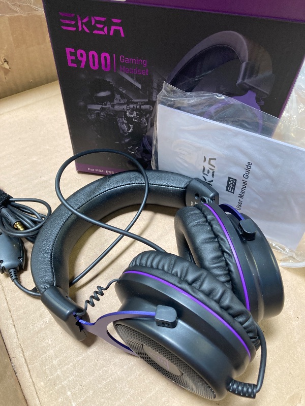 Photo 1 of EKSA E900 Headset with Microphone for PC, PS4,PS5, Xbox - Detachable Noise Canceling Mic, 3D Surround Sound, Wired Headphone for Gaming, Computer, Laptop, 3.5MM Jack