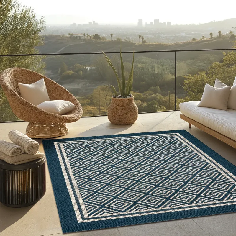 Photo 1 of G19634 RUG MONTE NAVY 5'3"X7'