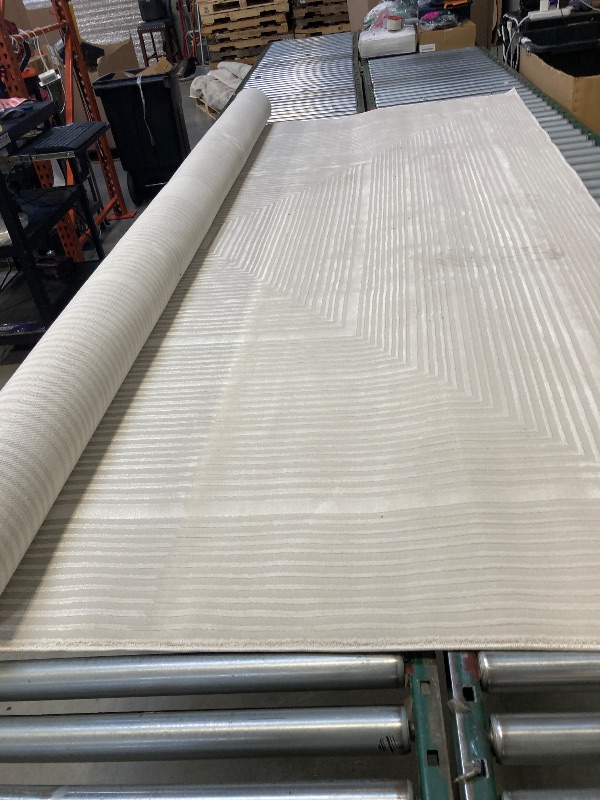 Photo 1 of Calvin Klein Area Rugs Calvin Klein CK024 Irradiant 9' x 12' Ivory Modern Indoor Rug 099446129604 at David's Interiors