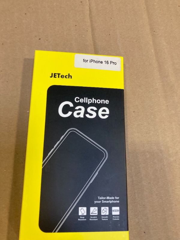 Photo 1 of JETech Case for iPhone 16 Pro 6.3-Inch, Non-Yellowing Shockproof Phone Bumper Cover, Anti-Scratch Clear Back (Clear)