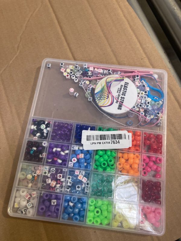 Photo 1 of LIS HEGENSA Pony Beads Bulk,Kandi Beads for Necklace Jewelry Making Hair Braiding,Bracelets Making Kits,Hair Bead,Bracelet Beads,Plastic Beads for Crafts Braids Girls(24 Color,1000PCS)