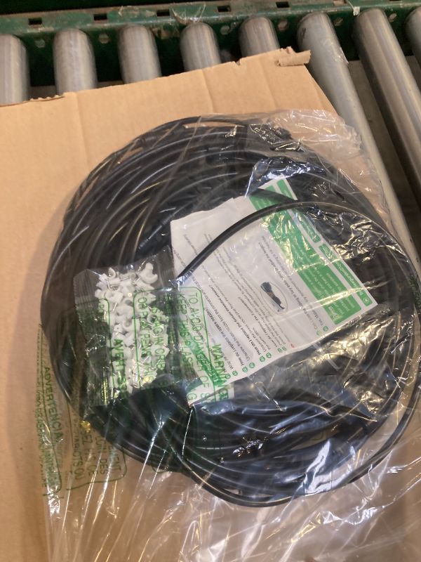 Photo 1 of Bonviee Misters for Outside Patio, 100FT Misting Cooling System for Patio, 100FT (30M) Misting Line+28 Mist Nozzles+3/4" Brass Adapter, Pre-Assembled Garden & Greenhouse Watering System