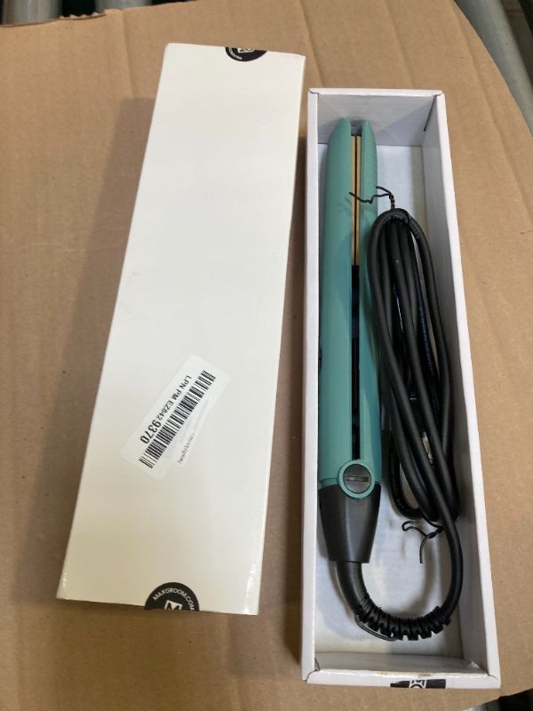 Photo 1 of Fentgo Flat Iron Hair Straightener and Curler 2 in 1 with 20s Fast Heating, 1 Inch Titanium Straightening Curling Iron with LCD Display, 16 Adjustable Temp, Dual Voltage and Autom Shut-Off (Green)