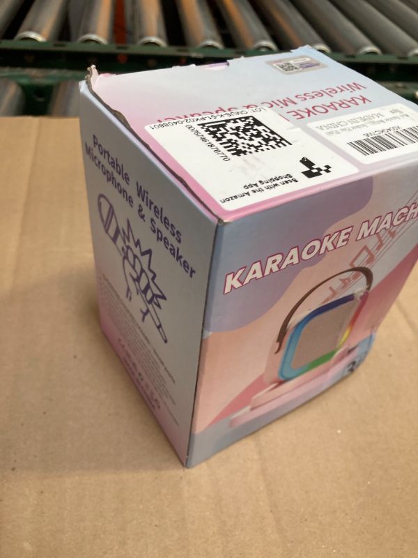 Photo 1 of Mini Karaoke Machine for Kids Girls Boys - Birthday Gifts for Ages 4 5 6 7 8+ Year Old - 2025 New est - Portable Bluetooth Speaker with 2 Wireless Microphone - Kids' Instrument Accessories - Pink