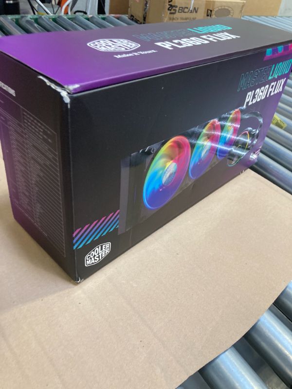 Photo 1 of Cooler Master MasterLiquid PL360 FLUX Close-Loop AIO CPU Liquid Cooler, Gen2 ARGB Dual Loop Pump, 360mm Radiator, PL-Flux 120 PWM Fans, AMD Ryzen AM5/AM4, Intel LGA1700/1200 (MLY-D36M-A23PZ-R1)