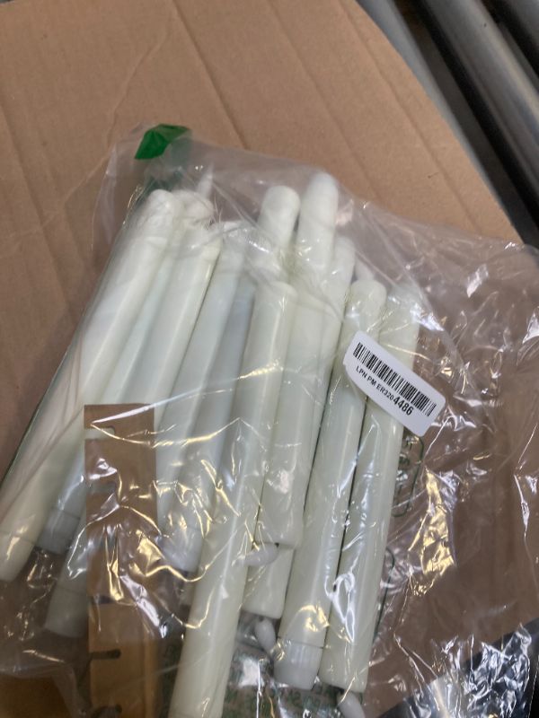 Photo 1 of Homemory 12 Pcs Plastic Flameless Taper Candles with Remote Timer Dimmer, White Taper Candles Battery Operated with Flickering Flame Light Lifelike Led Candlesticks for Indoor Decoration 9.6 Inches