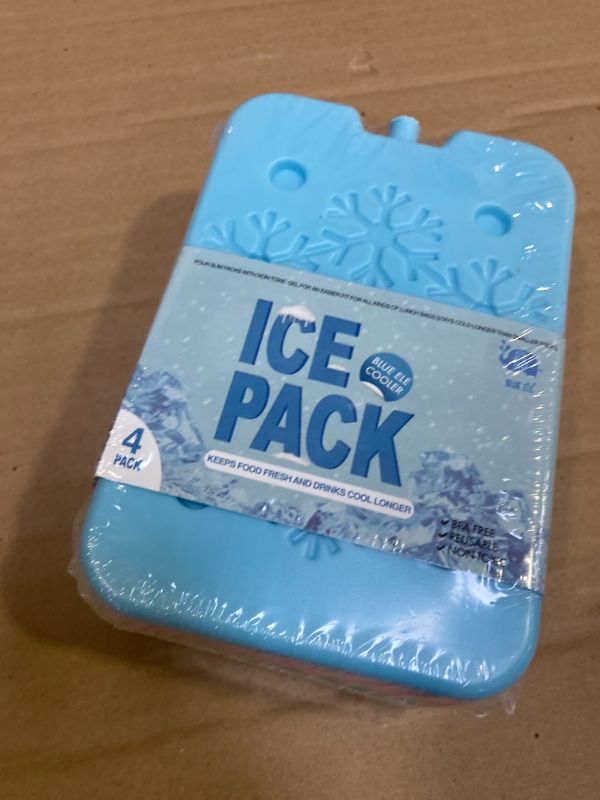 Photo 1 of BLUE ELE Macaron-Colored Ice Pack for Lunch Box and Cooler, BPA Free, Reusable and Long Lasting, Slim and Lightweight Design, Set of 4, Fun & Colorful, BE01 Macaron-Colored