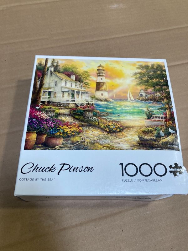 Photo 1 of Buffalo Games - Chuck Pinson - Cottage By The Sea - 1000 Piece Jigsaw Puzzle