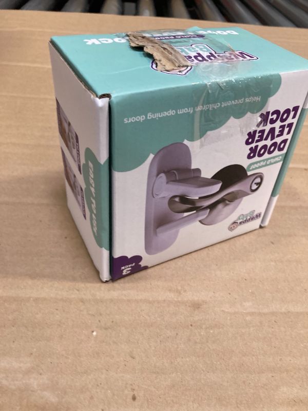 Photo 1 of Door Lever Lock (3 Pack) Prevents Toddlers from Opening Doors. 3.25" L * 1.5" W * 4.5" H Easy One Hand Operation for Adults. Durable ABS with 3M Adhesive Backing. Simple Install, No Tools Needed.