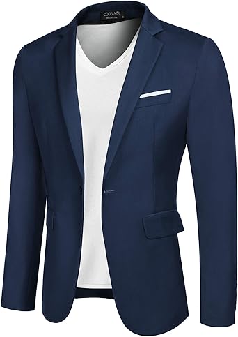 Photo 1 of Size XL--COOFANDY Mens Blazer Sport Coats Casual Slim Fit Suit Jacket Business One Button Blazers