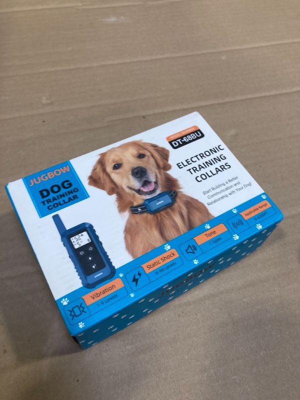 Photo 1 of Jugbow Dog Shock Collar - 4200FT Dog Training Collar with Remote, IPX7 Waterproof Electric Collar with 4 Training Modes, Security Lock, Rechargeable e-Collar for All Breeds, Sizes, Blue