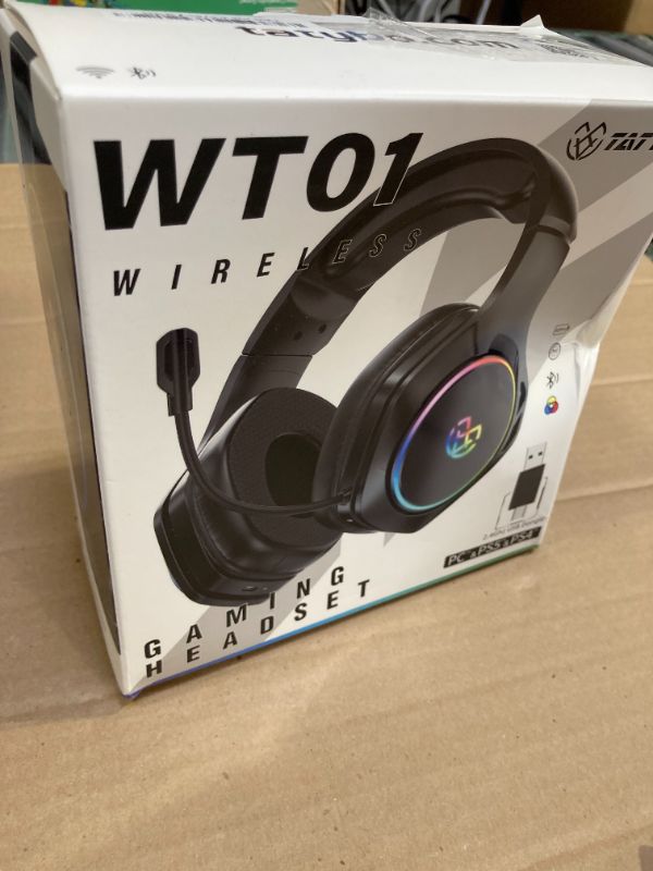 Photo 1 of Wireless Gaming Headsets for Ps5 Ps4 PC, 2.4GHz USB & Type-C Gaming Headphones, 40H+ Hrs & 7.1 Surround Sound with Noise Canceling Microphone for Switch Phone