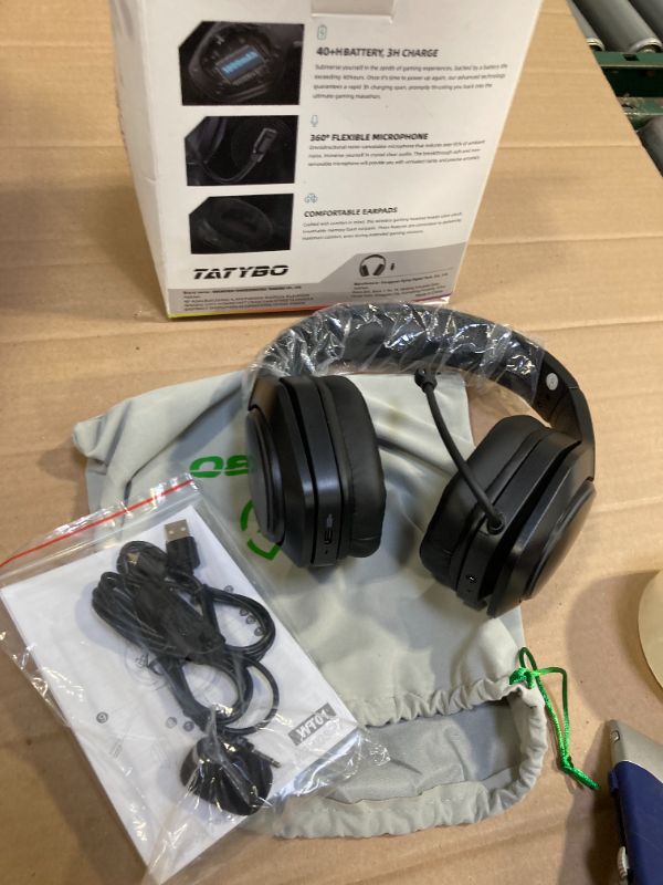 Photo 1 of Wireless Gaming Headsets for Ps5 Ps4 PC, 2.4GHz USB & Type-C Gaming Headphones, 40H+ Hrs & 7.1 Surround Sound with Noise Canceling Microphone for Switch Phone