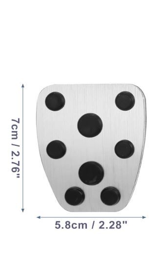 Photo 1 of X AUTOHAUX Anti Slip Aluminum Alloy Car Foot Pedal Pads Accelerator Gas Brake Clutch Pedal Cover Kit for Subaru Impreza GE GH GR GV Forester SG SH SJ Silver Tone