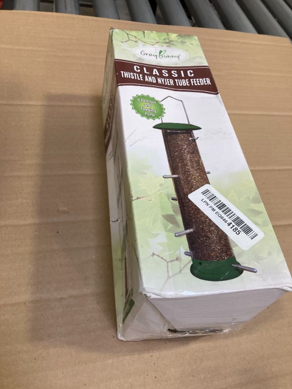 Photo 1 of Finch Bird Feeder for Outdoors (16 Ports) Thistle & Nyjer Seed Hanging Feeder with 16 Ports and 8 Metal Perches, Chew-Proof Metal Design for Wild Birds