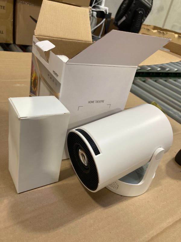 Photo 1 of Mini Portable Projector with 4K Support, Bluetooth 5.4 WIFI6, 5watt Sound Base Speaker, 160 ANSI, Android 11, 210° Rotation , Auto Keystone Correction Video Projector HY300 ULTRA