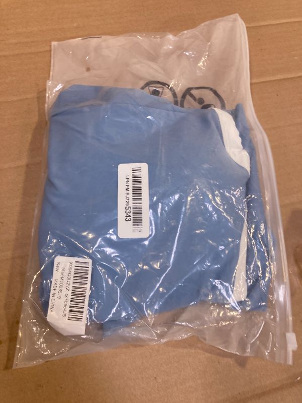 Photo 1 of Size M--Two Piece Workout Sets For Women Straps Cross Back Tank Top Matching High Waist Booty Lifting Biker Shorts 2 Piece Gym Yoga Active Wear Outfits Womens Athletic Work Out Clothes Colorblock Blue M